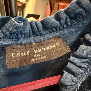 Lane Bryant Deep Blue Ruffled Blouse